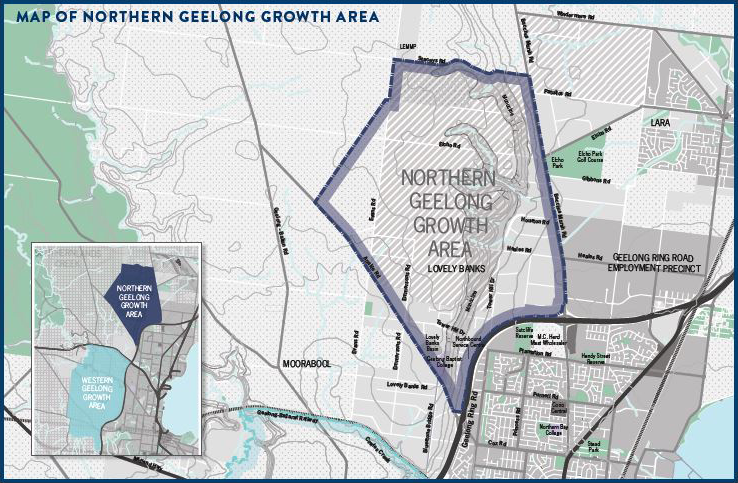Map of Northern Geelong Growth Area