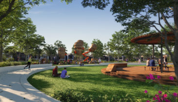 Artist impression of the future Lilydale Quarry site