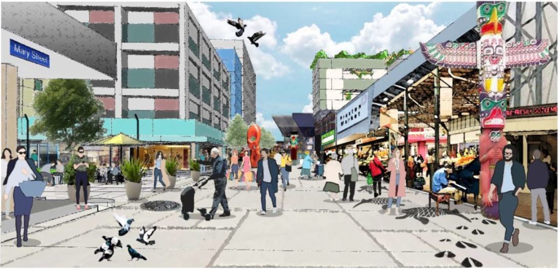 Artists' impression of the future market