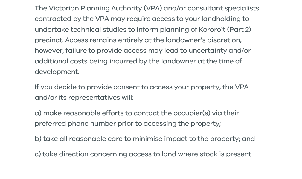 Property access details